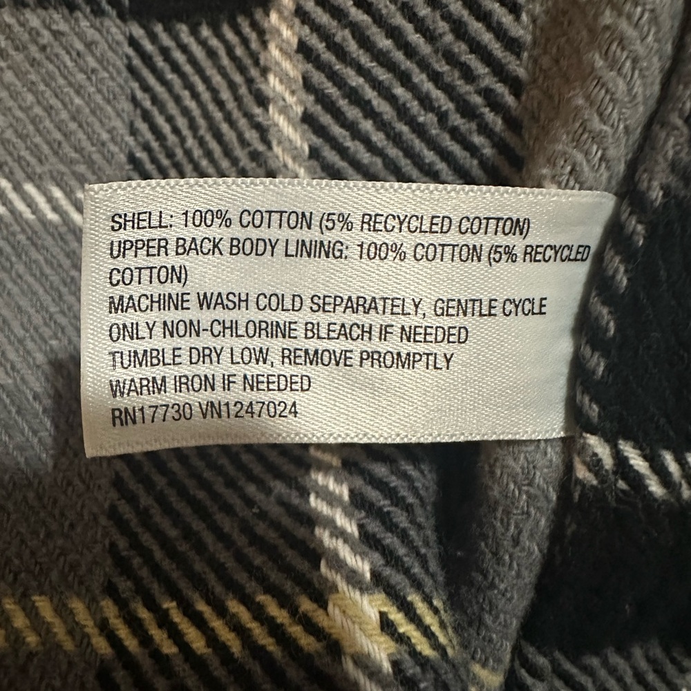 Goodfellow & Co Men's Sherpa Long Sleeve Flannel Shacket 100% Cotton - Picture 6 of 6